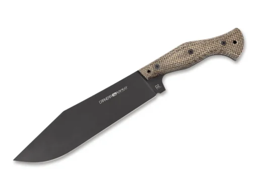 Viper Bushcraftmesser<Carnera Black Blade Brown Canvas