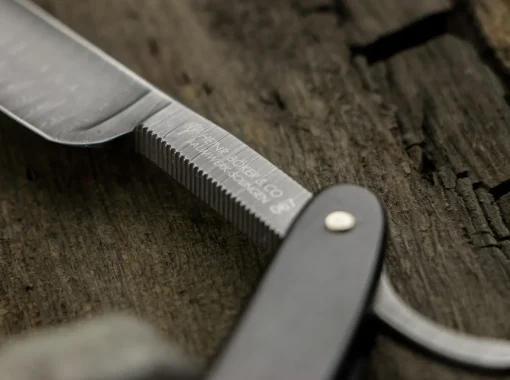 Böker Manufaktur Solingen Rasiermesser Mit Anderem Kopf<Damast Ebenholz