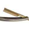 Böker Manufaktur Solingen Rasiermesser Mit Anderem Kopf<Damast Gold Horn
