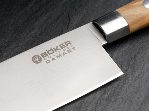 Böker Manufaktur Solingen Chefmesser<Damast Olive Chefmesser Klein