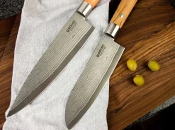 Böker Manufaktur Solingen Damastmesser<Damast Olive Chefmesser Klein