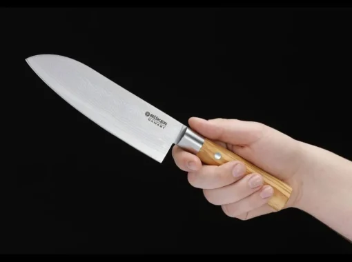 Böker Manufaktur Solingen Damastmesser<Damast Olive Santoku