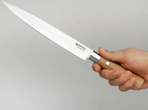 Böker Manufaktur Solingen Schinkenmesser<Damast Olive Schinkenmesser