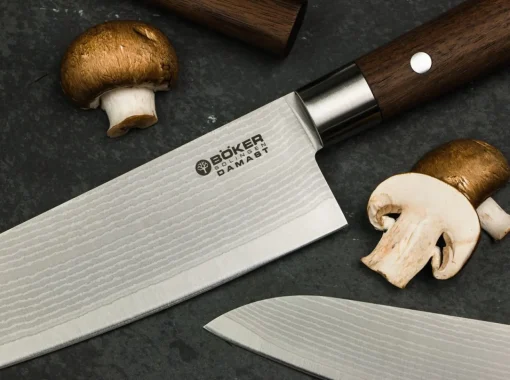 Böker Manufaktur Solingen Santokumesser<Damast Walnuss Santoku