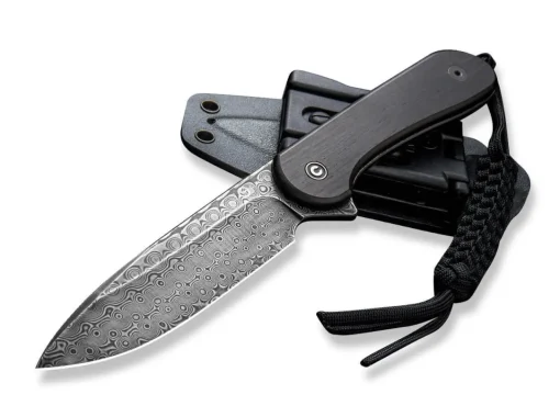 CIVIVI Damastmesser<Fixed Blade Elementum Ebony Damascus