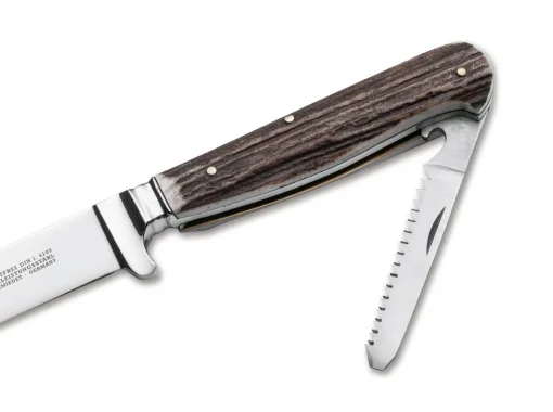 Hubertus Jagdmesser<Jagdnicker Mit Sage