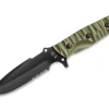 TB Outdoor Einsatzmesser<Maraudeur G10 Textured Kaki Serrated